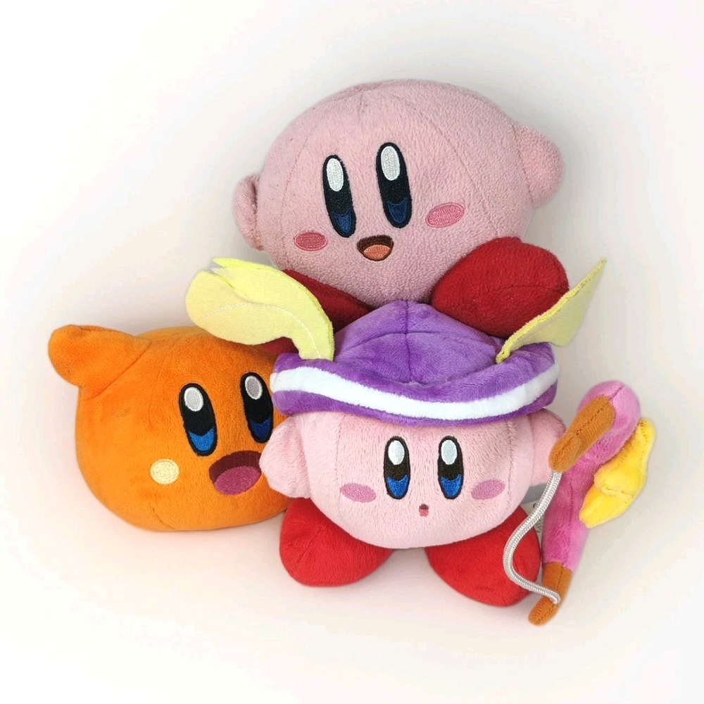 Kirby Plush Lot Of 3 Meta Knight‎ Kirby Plushies Nintendo Stuffed Toys